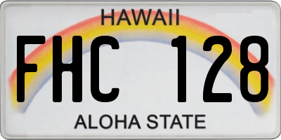 HI license plate FHC128