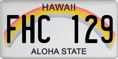HI license plate FHC129