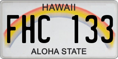 HI license plate FHC133