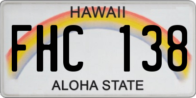 HI license plate FHC138