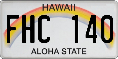 HI license plate FHC140