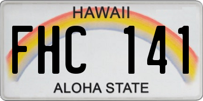 HI license plate FHC141