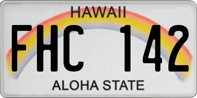 HI license plate FHC142