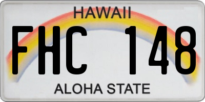 HI license plate FHC148