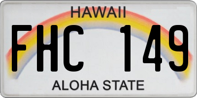 HI license plate FHC149