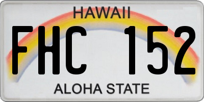 HI license plate FHC152