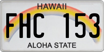 HI license plate FHC153