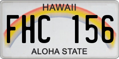 HI license plate FHC156