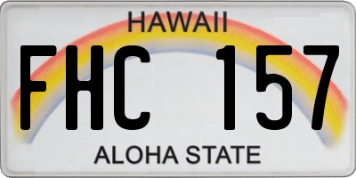 HI license plate FHC157
