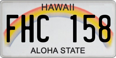 HI license plate FHC158