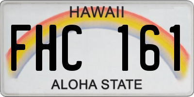 HI license plate FHC161