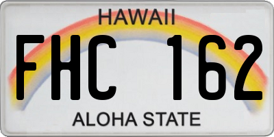 HI license plate FHC162