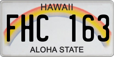 HI license plate FHC163