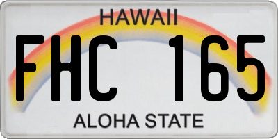 HI license plate FHC165