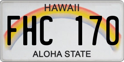 HI license plate FHC170