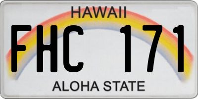 HI license plate FHC171
