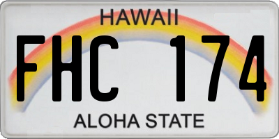 HI license plate FHC174