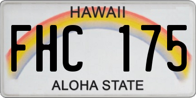 HI license plate FHC175