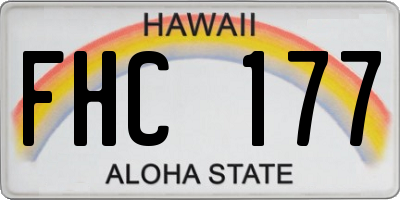 HI license plate FHC177