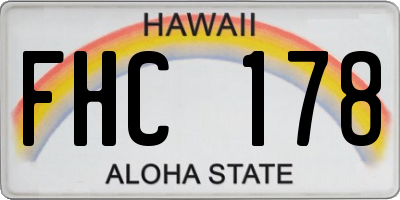 HI license plate FHC178