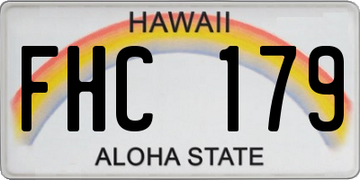 HI license plate FHC179
