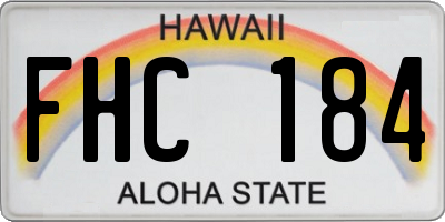 HI license plate FHC184