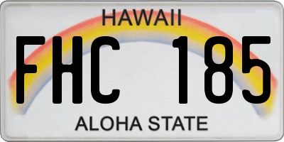 HI license plate FHC185