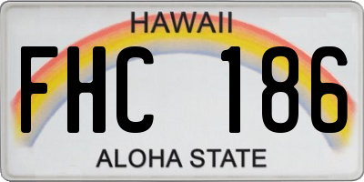 HI license plate FHC186