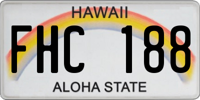 HI license plate FHC188