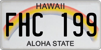 HI license plate FHC199