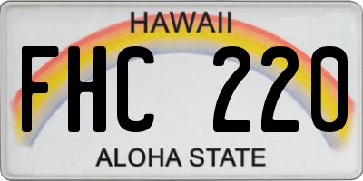 HI license plate FHC220
