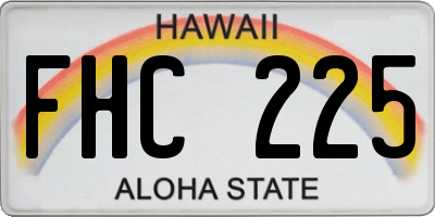 HI license plate FHC225