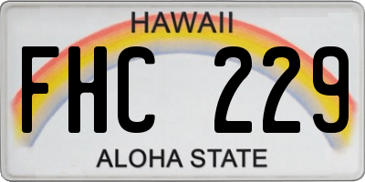 HI license plate FHC229