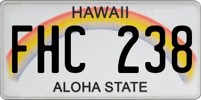 HI license plate FHC238