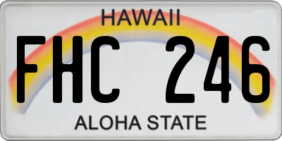 HI license plate FHC246