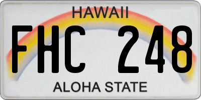 HI license plate FHC248