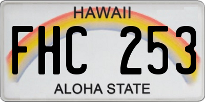 HI license plate FHC253
