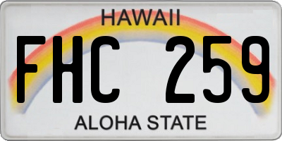 HI license plate FHC259