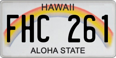 HI license plate FHC261