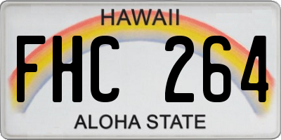 HI license plate FHC264