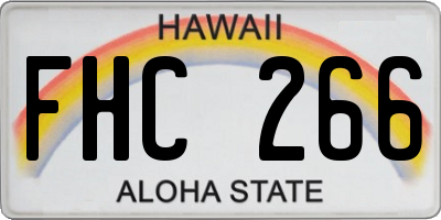 HI license plate FHC266