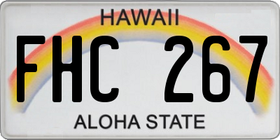 HI license plate FHC267