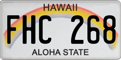 HI license plate FHC268