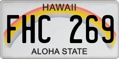 HI license plate FHC269
