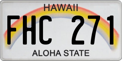 HI license plate FHC271