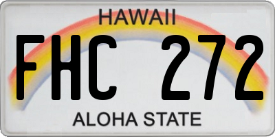 HI license plate FHC272