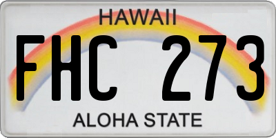 HI license plate FHC273