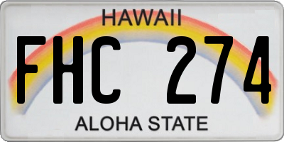 HI license plate FHC274
