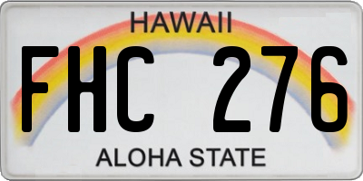 HI license plate FHC276