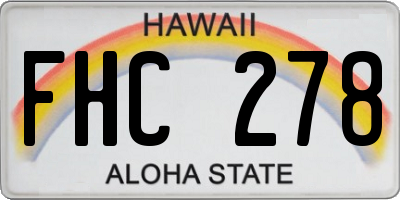 HI license plate FHC278